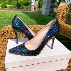 SJP by Sarah Jessica Parker Women's Fawn Pointed Toe Dress Pump Rainbow Godspeed